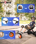 Child using Go Kart Seat Attachment For Self Balancing Scooters Convert Your Hoverboard Into A Street Ready Rugged Off Road Go Kart