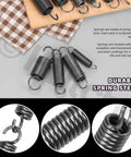 36 Piece Extension Spring Set In 12 Sizes Carbon Steel Small Springs For Furniture Mechanisms on table display