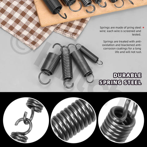 36 Piece Extension Spring Set In 12 Sizes Carbon Steel Small Springs For Furniture Mechanisms on table display