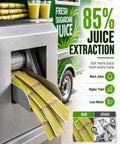 Heavy Duty Commercial Electric Sugarcane Juicer With Triple Rollers High Yield Sugar Extractor And Press Machine stainless steel frame extracting sugarcane.