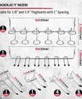 Heavy Duty 121 Piece Pegboard Hook Set With Chrome Metal Hooks Durable Pegboard Organizer Kit for garage or shop.