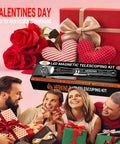 Group with gifts next to Telescoping Magnetic Pickup Tool Set With Inspection Mirror And 3 LED Lights 2 Pack