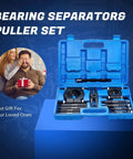 12 Piece Bearing Puller Set Workhorse Pro 5 Ton Capacity with 2 inch and 3 inch bearing separator jaws in blue case