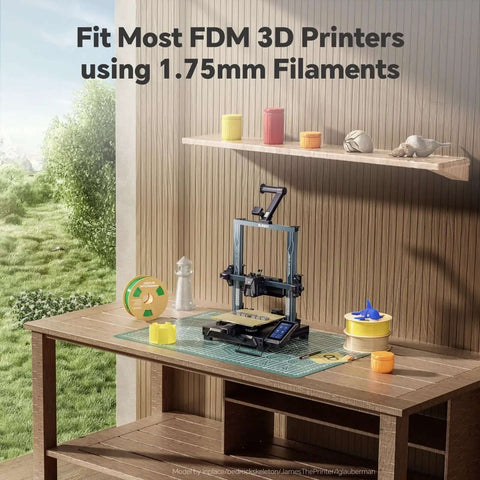 PetG 3D Printer Filament 1.75mm 1kg Black Built Tough With High Impact Resistance And Dimensional Accuracy 0.02mm Weatherproof