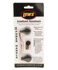 Beefy 95mm Bowed Aluminum Baitcast Handle Kit With Rubber Paddle Knobs Black Finish in packaging with label description