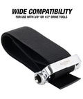 Oil Filter Strap Wrench 27 Inch Heavy Duty Nylon Tool For Oversized Filters Over 8 Inches Dual Drive Compatible With 3/8 And 1/2 Inch