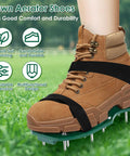 Spiked Lawn Aerator Shoes With Adjustable Straps For Easy Yard Aeration Do It Yourself Dope Garden Tool on boots in grass