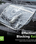 Hella Tough EV Charger Port Cover Ultra Durable Thickened PVC Waterproof rain guard blocking water on charging port.