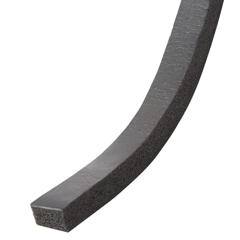 Frost King sponge rubber foam tape, black, curved strip 3/4 in W x 7/16 in H x 10 ft.