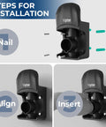 Installation steps for Badass J1772 Electric Vehicle Charger Holder Wall Mount with adjustable design and heavy-duty material.
