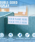 Clear Acrylic Cubicle Name Plate Holders Set Of Four 8.5 Inch Long By 2.5 Inch Wide Fits 3 Inch Cubicle Walls signage in office