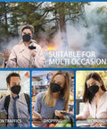 All Day Safe Kn95 Face Mask Pack Of 50 Individually Wrapped 5 Ply Breathable Filter Mask With 95 Percent Filtration multi-use settings