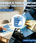 Top Tier Heavy Duty Embossed Jumbo Roll Industrial Cleaning Wipes Super Absorbent Lint Free Workhorse Cloths Solid For Oil And Grease Removal 10 By 15 Inches 500 Sheets on table and cleaning machinery.