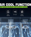 Air cool function diagram for Heavy Duty Commercial Refrigerator And Freezer Combo With Dual Temp Zones for Restaurants and Bars.