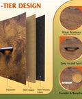 Image of 3-tier design for Fabric Dresser With Five Drawers And Wood Top, showing polyester, MDF board, non-woven fabric layers.