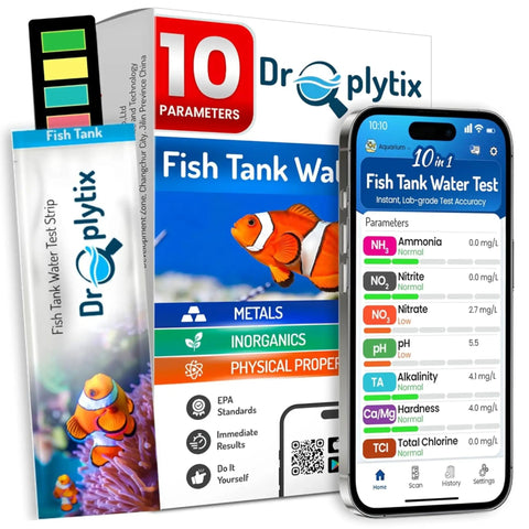 App Enabled Digital Aquarium Water Test Kit 10 In 1 For Freshwater And Saltwater Tanks With Easy Strips Checks Ammonia Nitrite