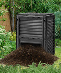 Outdoor Compost Bin 80 Gallon Aerated Compost Box With Top Flip Lid Large Capacity For Kitchen Waste and Garden Scraps