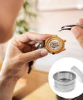 Watch Parts Cleaning Jar With Stainless Steel Mesh Strainer Glass Cleaning Container For Maintenance And Modifications Small Parts Organizer for screws
