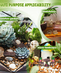 Miniature Fairy Garden Furniture Set Of 10 Resin Tables And Chairs For Terrariums And Dollhouses Rustic Wood Grain Look With Realistic Painted Details Totally Adorable For Succulents Moss And Landscape Garden Decor in various settings.