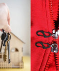 20 Pack Mini Carabiner Clips With Zipper Clips Alloy Snap Hooks 1.6 Inch Dual Wire Gate Interlocking Keychain Attachments