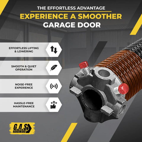 Right Side Garage Door Torsion Spring 273x2x36 Heavy Duty Pro Grade Repair Part With Black Cone and Precision E Coating