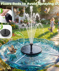Solar Bird Bath Fountain Pump With Six Nozzles Solar Powered Water Fountain For Garden Ponds Pool Fish Tank And Outdoor Use Quick Start In Sunlight In Seconds High Efficiency Backyard Water Feature