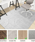Office Chair Mat For Hardwood Floors 60 By 45 Inches under desk with white linear pattern, suitable for hard surfaces.