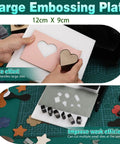 Large embossing plate for 1.5 Ton Leather Die Cutting Machine With 12x9cm Leather Hand Press And Adjustable Pressure Stroke