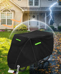 Heavy Duty Outdoor Trike Cover For Adult Three Wheel Bikes 75L 30W 44H 420D black cover on trike in rain and sun