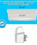 Front and side view of Door Shelf Cantilever Bin Replacement For Whirlpool Refrigerators No Fuss Easy Install Plug And Play Fit