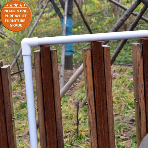 1 Inch PVC Pipe Furniture Grade Schedule 40 White 40 Inch Length 10 Pack for DIY Home Garden Greenhouse Farm and Workshop Projects UV Resistant Durable Outdoor Use Versatile Construction used as a fence support outdoors