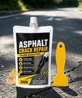 Heavy Duty Concrete Crack Sealant Fast Drying Waterproof Filler For Outdoor Patios Driveways And Foundation Repair No Mess Application Goes Strong In Freezing Weather Tough As Nails Protection 200 Gram Kit with yellow application tool.