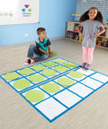 Children using Ten Frame Floor Mat Activity Set For Preschool And Kindergarten Classrooms Gross Motor Math Games Hands On Place Value And Number Mastery Durable Plastic Mats For Active Learning And Visual Math Skills