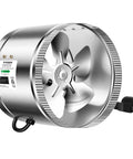8 Inch Inline Duct Fan 420 CFM Low Noise HVAC Exhaust for Basements Bathrooms Kitchens and Attics Durable Metal Construction