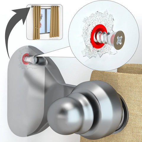 Fix Loose Wall Plugs Fast With Drywall Anchor Repair Kit For 24 Discs Crumbly Weak Walls, secures curtain rod to wall