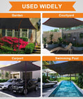 40 Percent Shade Cloth With Grommets 10 Ft By 20 Ft Garden Mesh Shade Net used over garden, courtyard, carport, and swimming pool areas