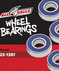 Honda Wheel Bearing Kit With Rubber Sealed Bearings, Type TC Double, ABEC3 High Speed Precision in blue and silver