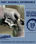 Close-up of Pro Grade Windshield Repair Kit for Chips, Cracks, and Scratches, Auto Glass Repair Tool being used on vehicle glass.