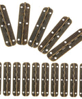 Tank Tough Heavy Duty Piano Hinges For Cabinets And Toolboxes 150 By 10 Mm Antique Brass Continuous Butt Hinges set of 20 pieces