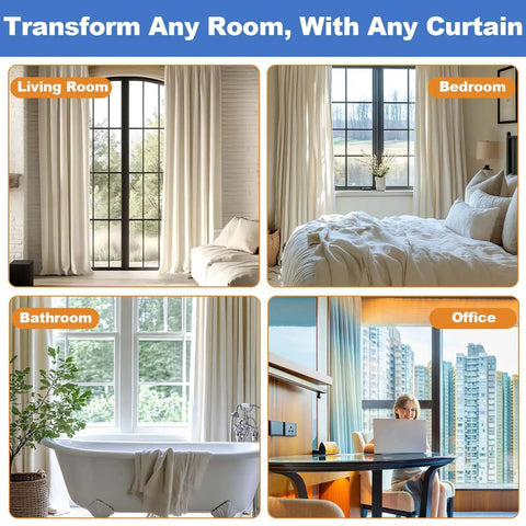 Heavy Duty Ceiling And Wall Mounted Curtain Track System With Roller Hooks And Sliding Rails White 3Ft To 6Ft Aluminum Alloy Durable Curtain Rail Set For Home Upgrade Built To Last in living room, bedroom, bathroom, and office