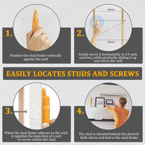 2 Pack Magnetic Stud Finder Dead Nuts Accurate Wall Scanner That Locates Screws Nails And Metal Studs Zero Hassle Calibration Works On Any Drywall Type Contractor Grade Tool For Fast Home Renovation Projects