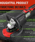 Close-up view of 7 Inch Concrete Grinder Kit With Dust Extraction Shroud 1580W Power 3000 RPM Built Tough Angle Grinder For Concrete.