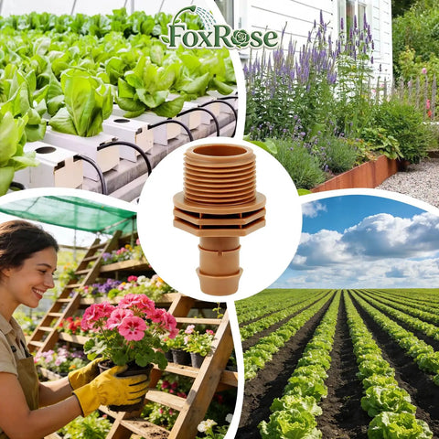 PVC To Drip Irrigation Adapter Three Quarter Inch Male Pipe Thread To One Half Inch Barbed Coupling For Drip Line And Threaded Hose Fittings Pack Of Ten Easy Install for garden irrigation