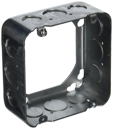 Heavy Duty Drawn Steel Square Extension Ring Built To Handle Daily Grind On Busy Sites Featuring Fast Mount Screw Heads And Ample Tko Cutouts for wiring.