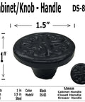 Old School Vintage Cast Iron Four Hearts Barn Door Pull 1.5 Inch Rustic Black Cabinet Drawer Gate Hardware for Farmhouse Decor.