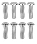 Set of 8 Titanium Button Head Socket Cap Screws 1/4-20 Grade 5 Ti 6Al 4V Fully Threaded With Allen Hex Drive 1/2 Inch Length 12.7mm Silver Finish