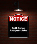 Area Notice Sign Red And Black Aluminum Composite For Outdoor Use Rust Resistant And Weather Proof Built Tough For Golf Course Use 8.5 X 10 Inches Lightweight Yet Durable Available In Three Size Options