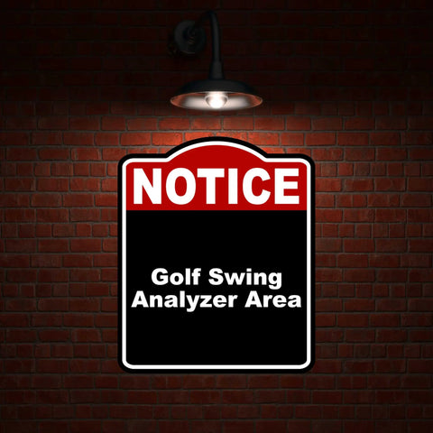 Area Notice Sign Red And Black Aluminum Composite For Outdoor Use Rust Resistant And Weather Proof Built Tough For Golf Course Use 8.5 X 10 Inches Lightweight Yet Durable Available In Three Size Options