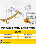 Heavy Duty Rear Four Leaf Spring Kit For Ezgo Txt Medalist Golf Cart installation diagram showing components and location.