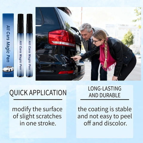 On The Go Car Scratch Remover Pen Kit For Any Color Vehicle, Waterproof Touch Up Pen, applying to car bumper